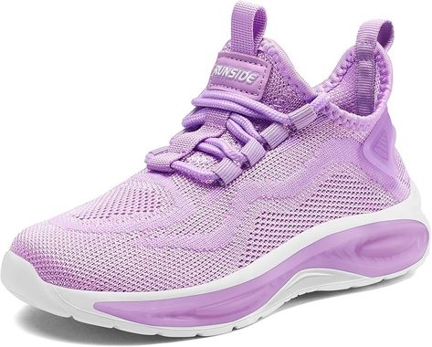 Amazon.com | RUNSIDE Boys Girls Sneakers, Lace up Kids Tennis Shoes for Walking/Running Lightweight Breathable Gym Shoes Outdoor, Little Kid/Big Kid Purple | Sneakers Kids Tennis Shoes, Kids Tennis, Purple Sneakers, Lightweight Sneakers, Girls Shoes Kids, Gym Shoes, Girls Sneakers, Kids Sneakers, Big Kid