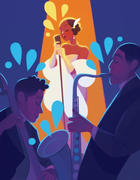 Another Poster, Arte Jazz, The Jazz Singer, Foto Cartoon, Jazz Singer, Jazz Poster, Jazz Art, Arte 8 Bits, Music Illustration