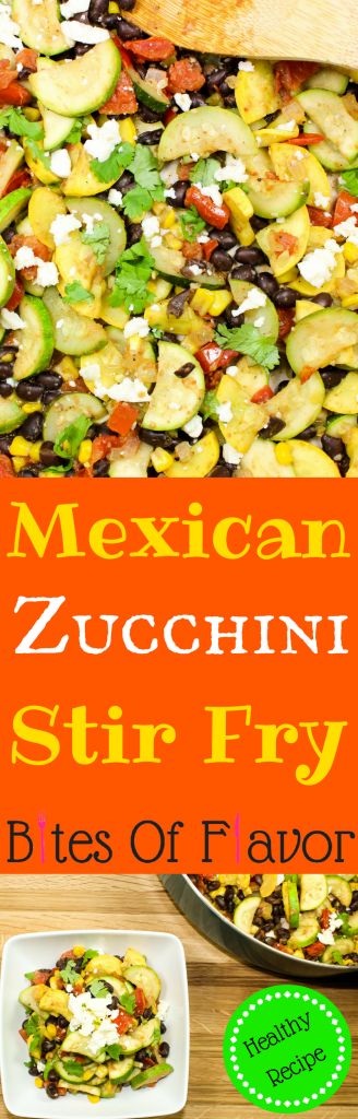 Mexican Zucchini Stir Fry is full of veggies & black beans.  Great as side dish or tacos.  Weight Watchers friendly recipe. www.bitesofflavor.com Mexican Stir Fry, Weight Watchers Side Dishes, Side Dishes Veggies, Weight Watchers Zucchini, Zucchini Stir Fry, Mexican Zucchini, Tacos Easy, Lighter Recipes, Mexican Side