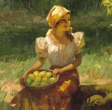 The Filipina by Fernando Amorsolo Yoshiro Tachibana, Fernando Amorsolo, Erich Heckel, Dorothea Tanning, Claudio Bravo, Anselm Kiefer, Filipino Art, Emily Carr, Philippine Art