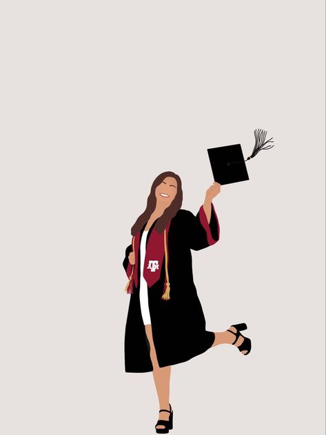 Cartoon Graduation, Graduation Cartoon, Graduation Images, Whats Wallpaper, Graduation Art, Graduation Gown, Graduation Picture Poses, Girl Illustration, Illustration Art Girl