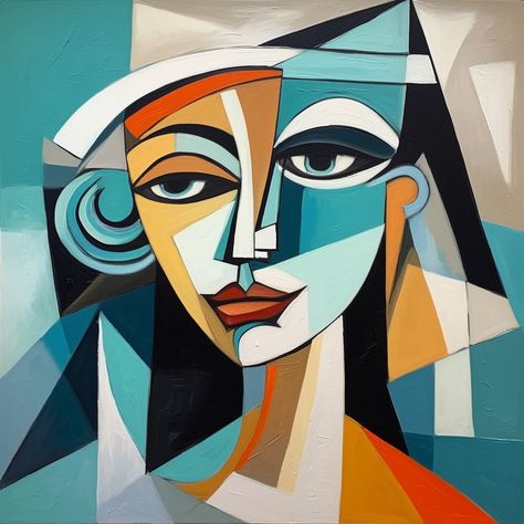 Picasso Cubism Art, Picasso Cubism Portraits, Picasso Paintings Cubism, Abstractionism Art Paintings, Kubisme Art, Picasso Cubism Paintings, Cubism Art Picasso, Modern Cubist Art, Cubism Art Modern