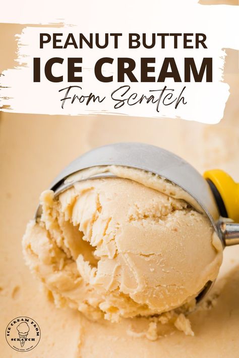 Peanut butter ice cream being scooped Peanut Butter Ice Cream Recipe, Kitchen Aid Ice Cream Recipes, Homemade Ice Cream Recipes Machine, Kitchen Aid Ice Cream, Coffee Ice Cream Recipe, Ice Cream Recipes Machine, Custard Ice Cream, I Lost 100 Pounds, Butter Ice Cream