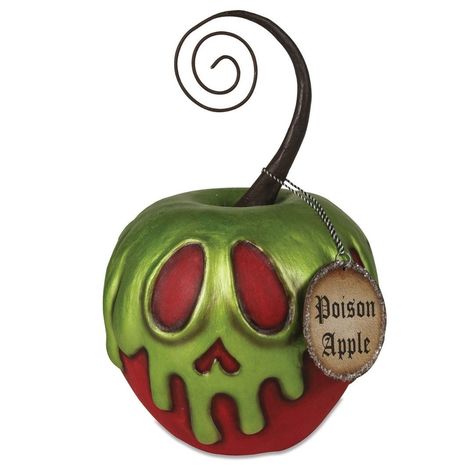 He He He....who wants a bite of apple? This poison treat is sure to please all Halloween taste buds. LeeAnn Kress Halloween is sure to please! Dimensions: 10.25"x7"x7" Bethany Lowe Designs is known for the quality holiday decorations that have been chosen by so many. She believes in the craftsmanship and attention to detail in all her products. Once you chose Bethany Lowe Designs as a collector item, it will be around for generations to come. Apple Treats, Bethany Lowe Halloween, Bethany Lowe Designs, Halloween Figures, Poison Apple, Apple Decorations, Paper Pulp, Poison Apples, Bethany Lowe