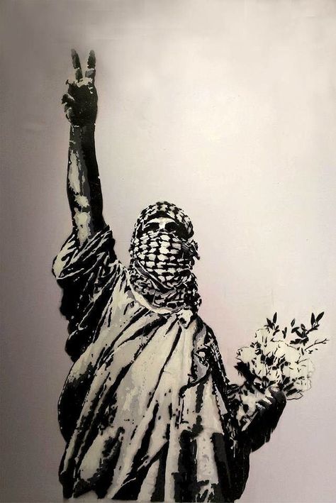 "The New Liberty"  By:   Oussama Diab - Art Liberation Art, Arabian Culture, Protest Art, Propaganda Art, Islamic Artwork, Literature Art, Dark Photography, Calligraphy Art, Wallpaper Iphone Cute