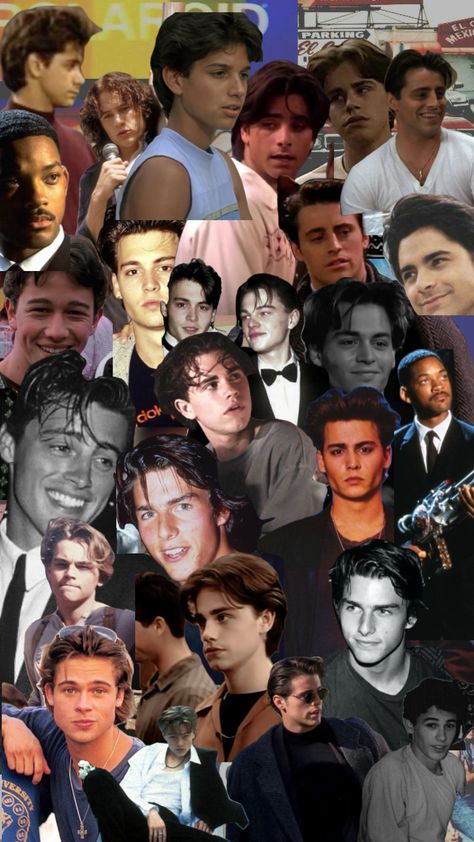 #90s boys 90s Heartthrobs Guys, 90s Boys Aesthetic, 90s Celebrities Men, Hot 80s Men, 90s Male Actors, Men In The 90s, Hot Celebrity Actors Male, 90s Boys Fashion, 90s Mens Hair