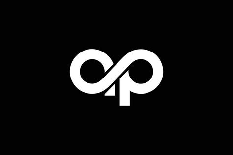 Creative and professional initial letter a p infinity logo design template on black background Infinity Logo Design, Logo Infinity, Infinity Logo, P Logo Design, Arrow Logo, Letter P, Logo Design Template, Letter A, Initial Letter