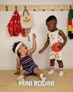 Baby and kids clothes with unique original prints created by Cassandra Rhodin, founder and Creative Director. Mini Rodini Baby, Basketball Baby, Summer Playsuit, Organic Baby Clothes, Cotton Romper, Tiny Cottons, Unisex Baby Clothes, Mini Rodini, Sporty Outfits