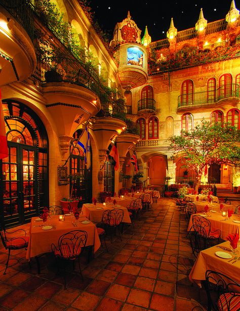 Mission Inn Restaurant & Spanish Patio. This is about an hour a way from our neighborhood but it is such a lovely place. Riverside, CA. Spanish Patio, Mission Inn Riverside, Riverside Hotel, Spanish Restaurant, Mission Inn, Inn Hotel, Bg Design, Hotel California, The Mission