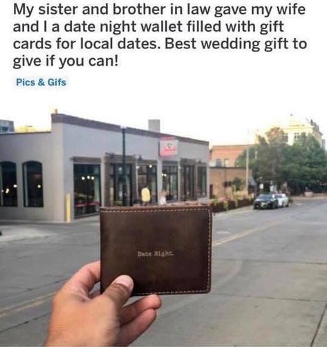 Date Night Wallet, Relationship Things, Date Night Gifts, Presents For Boyfriend, Best Wedding Gifts, Bride And Groom Gifts, Wallet Gifts, Night Ideas, Groom Gift