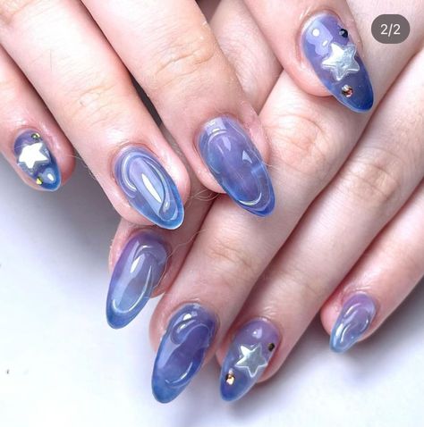 Summer Jelly Nails, Purple Jelly Nails, Syrup Nails, Jellyfish Nails, Fish Nails, Nails Yellow, Colorful Nails, Blush Nails, Pretty Gel Nails