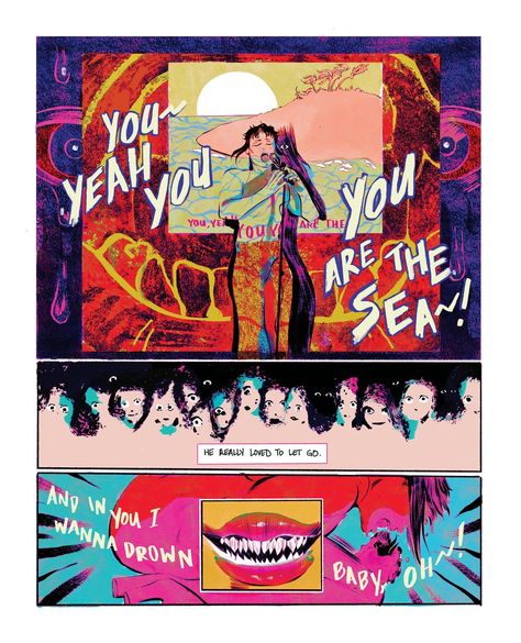 Colorful Comic Art, Comic Style Art Illustration, Horror Comic, Comic Panel, Comic Text, Comic Book Layout, Sweet Drawings, Zine Design, Comic Layout