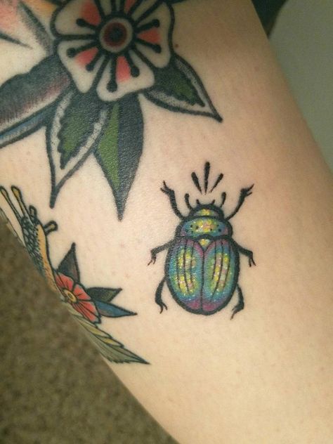 Scarab Tattoo, Beetle Tattoo, Insect Tattoo, Bug Tattoo, Tatuaje A Color, Poke Tattoo, Tattoo Flash Art, Dope Tattoos, Skin Art