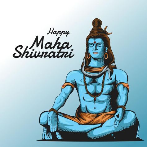 illustration of Hindu Religion Happy Maha Shivratri. Maha Shivaratri Festival Happy Maha Shivratri, Maha Shivaratri, Maha Shivratri, Har Har Mahadev, Psd Icon, Graphic Design Tips, Lord Shiva, Post Templates, Design Tips