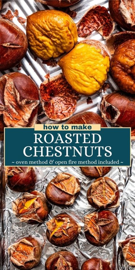 This roasted chestnuts recipe is the easiest way to make a classic Christmas treat! Roast them in the oven or over an open fire. Roasted Chestnuts Oven, Roasted Chestnuts Recipes, Classic Christmas Treats, Chestnut Recipes, Best Oven, Good Roasts, Roasted Chestnuts, Best Appetizer Recipes, Sicilian Recipes