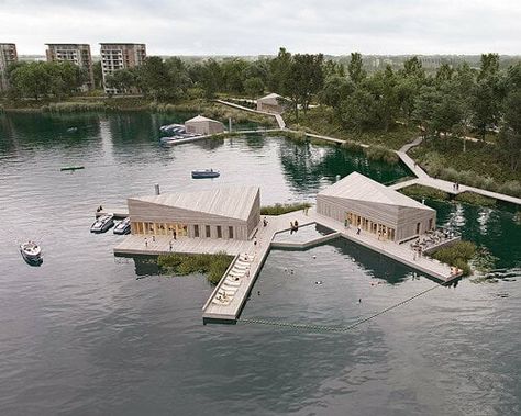 Waterfront Architecture, Vincenzo De Cotiis, Water Architecture, Floating Architecture, Open Architecture, Electric Boat, Forest Photos, Floating House, Lake Water