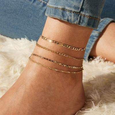 Butterfly Anklet, Anklet For Women, Foot Bracelet, Heart Anklet, Summer Anklets, Stackable Jewelry, Gold Bracelet Set, Gold Link Chain, Gold Anklet