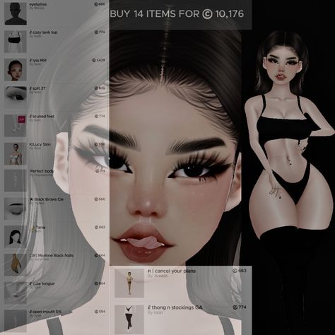 Imvu Display Names Ideas, Imvu Face Ideas Tutorial, Imvu Cute Outfits, Imvu Heads And Skins, Imvu Avi Ideas Y2k, Imvu Bio Ideas, Imvu Body Scales, Imvu Heads Names, Imvu Clothes Ideas