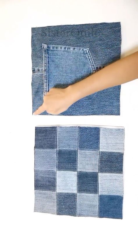 SisterQuilt | DIY Old Jeans Recycle Tote Bag | Instagram Old Jeans Recycle, Jeans Recycle, Diy Old Jeans, Diy Bags Jeans, Tas Denim, Denim Bag Diy, Denim Bag Patterns, Jeans Patchwork, Handbag Sewing Patterns