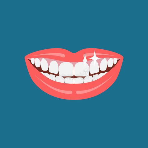 Braces Illustration, Teeth Graphic, Human Smile, Teeth Aesthetic, Smile Illustration, Teeth Illustration, Tooth Cartoon, Smile Icon, Beautiful Human