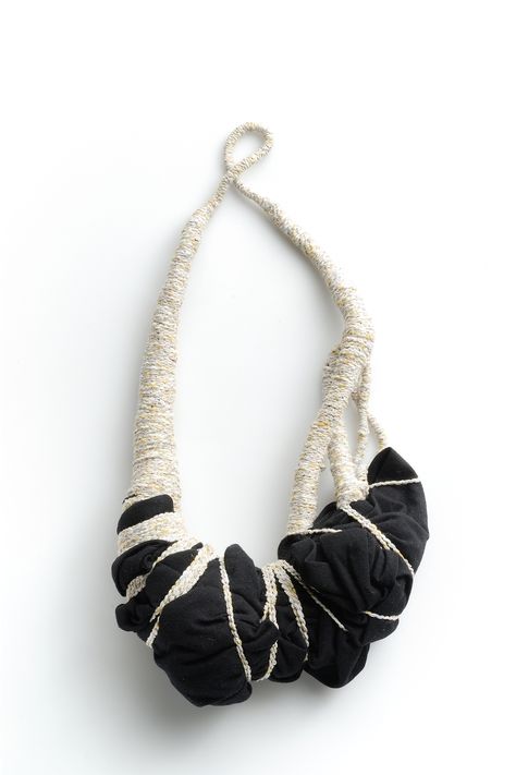 Elinor de Spoelberch Boho Styl, Textile Necklace, Body Adornment, Fiber Jewelry, Fabric Necklace, Textile Jewelry, Mix Media, Contemporary Jewellery, Fabric Jewelry