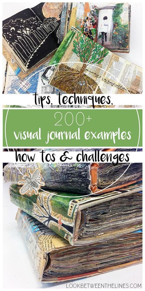 Visual journals are an amazing way to create art through experimentation, collage, and self expression. Check out over 200 examples of visual journal pages, prompts, ideas, tips, techniques, and how tos. Collage Sketchbook, Journal Examples, Prompts Ideas, Visual Journaling, Journal Tips, Visual Journals, Diy Buch, Art Journal Prompts, Learning Skills