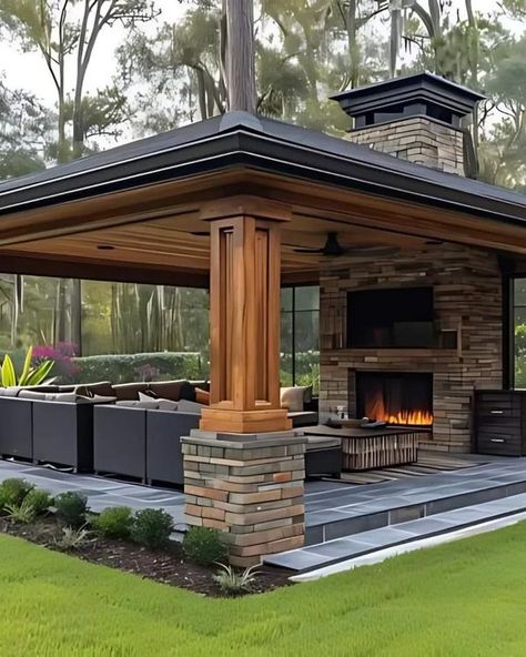 Building A Shed Base, Outdoor Fireplace Plans, Backyard Layout, Outdoor Fire Pit Designs, Framing Construction, Outdoor Fireplace Patio, Outdoor Sitting Area, Outdoor Steps, Backyard Gazebo