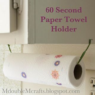 Incredibly easy paper towel holder (DIY). Paper Towel Holder Ideas, Diy Paper Towel Holder, Towel Holder Ideas, Towel Holder Diy, Kitchen Paper Towel, Unusual Home, Kitchen Paper, Diy Holder, Diy Valentines Gifts