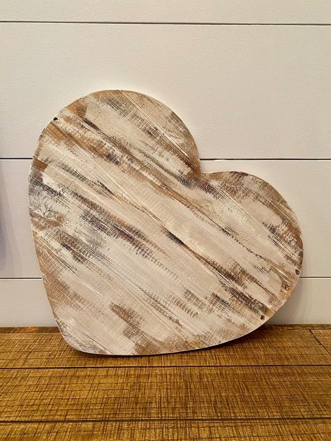 Wooden Hearts Diy, Blue Shutters, Wall Decor Farmhouse, Heart Diy, Heart Wall Decor, Heart Wall Art, Cooked Chicken, Board Decoration, Heart Crafts