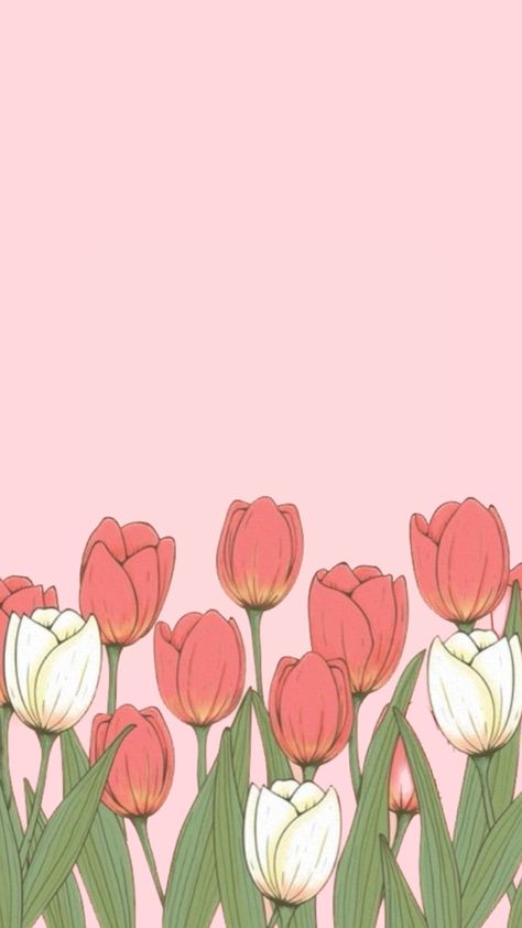 Tulips Design Drawing, Spring Wallpaper Drawing, Tulips Drawing Aesthetic, Tulipanes Aesthetic, Tulips Wallpaper Aesthetic, Abstract Rose Painting, Background Tulips, Tulip Background, Rose Flowers Drawing