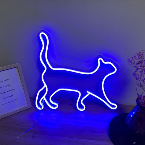 Size : 40*38CM 60*56CM 80*75CM Colour : cool white, warm white, pink, red, ice blue, blue, yellow, green TECHNICALDESCRIPTION Each Neon Studio sign is made from high-quality Neon Flex Strip and mounted to a clear acrylic board. Our Neon strips are made from PVC piping with LED lights inside. LED Neons are a safe, modern, and extremely popular signage option. WHAT'SINCLUDED Your hand-made LED Neon Sign Power Supply: Each sign comes with a 1-meter clear power cable and a black power adaptor. Each Party Apartment, Cat Neon Sign, Neon Studio, Studio Sign, Walking Cat, Cat Wall Decor, Neon Cat, Neon Sign Wall, Neon Wall Signs