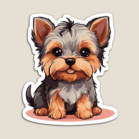 Get my art printed on awesome products. Support me at Redbubble #RBandME: https://www.redbubble.com/i/magnet/Yorkie-Love-Adorable-Illustration-of-Yorkshire-Terrier-on-Redbubble-by-CreativeSparksS/160360221.TBCTK?asc=u Yorkie Illustration Cartoon, Yorkie Terrier Illustration, Yorkie Painting Easy, Yorkie Terrier Drawing, Yorkshire Terrier Drawing, Yorkie Illustration, Shrinks Dink, Yorkie Painting, Adorable Illustration