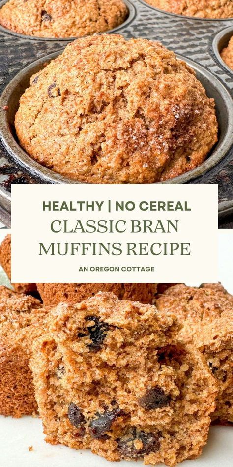 Craving a healthy breakfast or treat that's bursting with flavor and nutrition? Try our delicious bran muffins recipe that skips the cereal and extra sugar but keeps the taste! Made with simple, whole ingredients, these fiber packed bran muffins are perfect for keeping you satisfied. Plus, the whole family will love them! Fluffy Bran Muffins, Almond Flour Bran Muffins, All Bran Cereal Muffins Recipe, Bran Muffins With Wheat Bran, Moist Bran Muffins Recipes, Bran Muffins With All Bran Cereal, Wheat Bran Recipes, Bran Muffins With Bran Flakes, All Bran Muffins Recipe