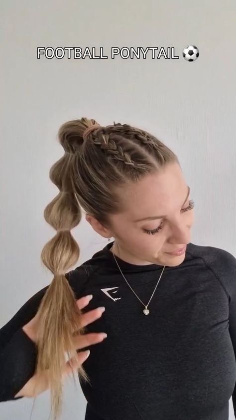 Sports hairstyle 💖 | hairstyle, sport | Sports hairstyle 💖 | By MetDaan Hairstyles Girls Athletic Hairstyles, Track Hair, Football Hairstyles, Cute Volleyball Hairstyles, Football Hair, Soccer Hairstyles, Soccer Hair, Sports Hair, Track Hairstyles