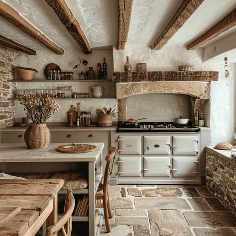 Crafting The Perfect English Countryside Kitchen English Stone Cottage Interior, English Farmhouse Interiors, Rustic Farmhouse Style Kitchen, English Cottage Kitchens, Rustic Country Cottage, Countryside Kitchen, Unfitted Kitchen, Rustic Kitchen Ideas, Homestead Kitchen