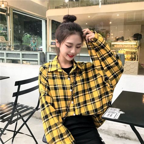 Yellow Plaid Shirt Outfit, Plaid Shirt Outfit Women, Flannel Outfit Women, Yellow Flannel Outfit, Yellow Plaid Outfit, Women Plaid Shirt, Womens Plaid Shirt, Plaid Shirt Outfit, Yellow Flannel Shirt