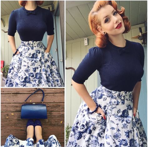 Miss Victory Violet, Victory Violet, Mode Rockabilly, Vintage Outfits 90s, Elegante Casual, Retro Mode, 1940s Dresses, Rockabilly Fashion, Vintage Mode