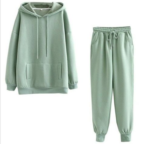 Winter Collars, Hoodie And Sweatpants, Hoodie Set, Fleece Sweatpants, Sweatpants Set, Loose Outfit, Fleece Sweater, Tracksuit Women, Sports Suit