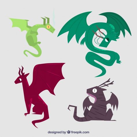 Dragon Character Design Cartoon, How To Draw A Cartoon Dragon, Simple Dragon Silhouette, Dragon Illustration Cute, Character Design Dragon, Cute Dragon Illustration, Dragon Vector Art, Dragon Mural, Dragon Doodle