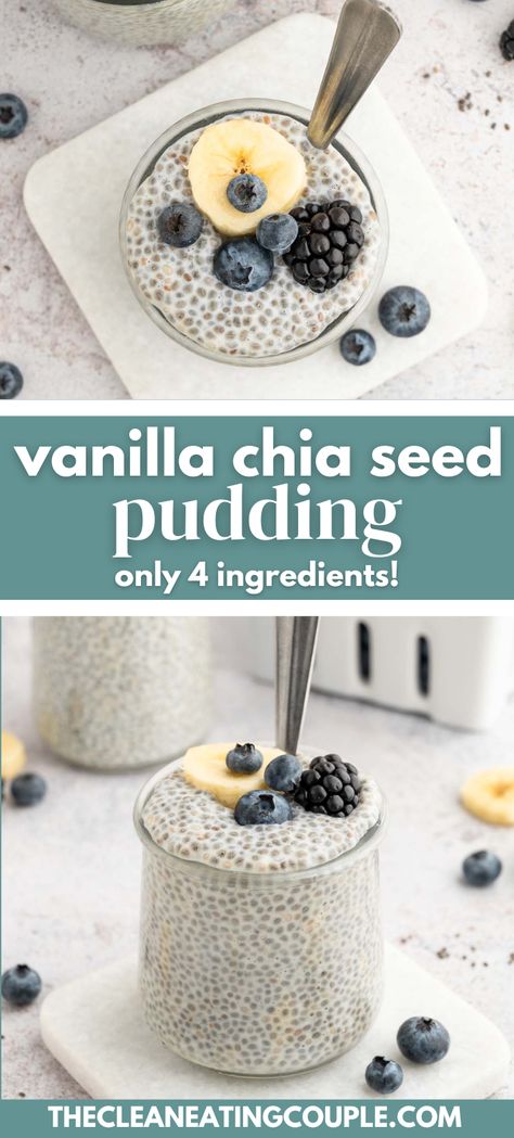 Chia Pudding Recipes Overnight, Chia Seed Pudding Non Dairy, Chia Seed Healthy Pudding, Easy Overnight Chia Seed Pudding, Overnight Keto Chia Pudding, Chia Pudding For One, Chia Pudding Easy Recipe, Chia Seed Pudding Without Maple Syrup, Chia Pudding Vanilla