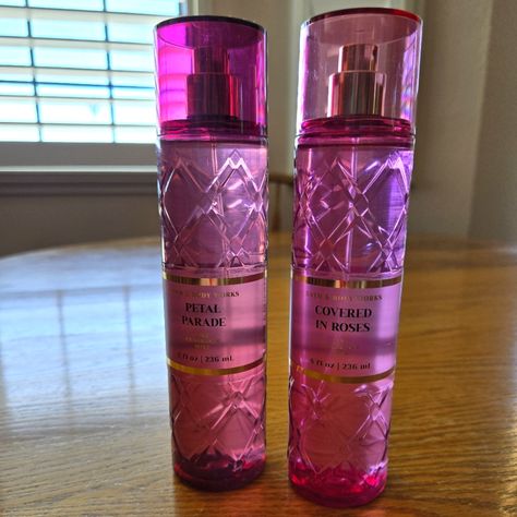 Nwt Bath & Body Works Pair Of New Scent Fine Fragrances. Scents Included: "Covered In Roses" With Fragrance Notes Of Ruby Berries, Sugared Rosebud, And Blush Amber. "Petal Parade" With Fragrance Notes Of Neroli Petals, Orange Flower, And White Woods. Brand New, Never Used, Perfect Condition. Each Retails For 18.95 + Tax And Shipping That I Paid. Smoke-Free Home With A Dog I Truly Appreciate You Popping By My Closet. Respectfully, Please Keep In Mind That Posh Takes 20% Of Every Sale Cotton Candy Champagne, Moisturizing Body Lotion, Fragrance Set, Orange Flower, Fragrance Mist, Fragrance Notes, Bath Body Works, Bath Body, Body Butter