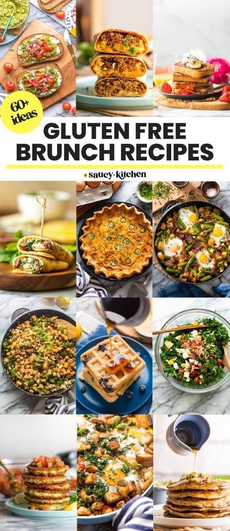 gluten free brunches pinterest marketing image "+60 Gluten Free Brunch Recipes" Fall Brunch Ideas Gluten Free, Gf Brunch Ideas, Gluten Free Brunch Ideas, Gluten Free Brunch Recipes, Gluten Free Brunch, Vegetarian Brunch, Best Brunch Recipes, Family Brunch, Fall Brunch