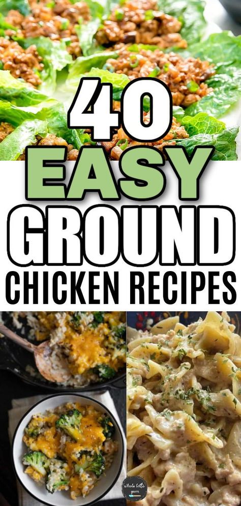 Chicken Meals Dinners Healthy Recipes, Low Carb Ground Chicken Recipes For Dinner, Ground Turkey Or Chicken Recipes, Ground Chicken And Cream Of Chicken, Asian Recipes With Ground Chicken, Ground Chicken Family Recipes, Ground Chicken Stove Top Recipes, Ground Chicken Meals Easy Dinners, Ground Chicken With Rice Recipes