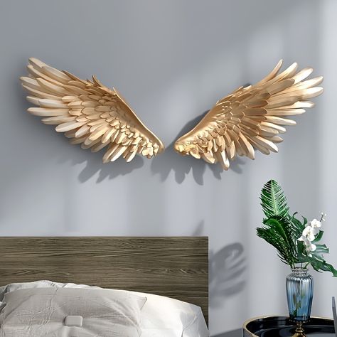 Faster shipping. Better service Hanging Angel Wings, Angel Wings Decor, Angel Wings Wall Art, Angel Wings Wall Decor, Lobby Wall, Large Wall Hanging, Feather Angel Wings, Angel Wings Wall, Wing Wall