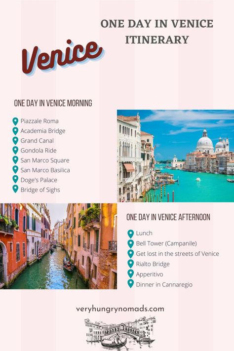 One Day In Venice Itinerary Venice Itinerary One Day, Venice Italy One Day, Venice One Day, Venice Italy Bucket List, Venice 1 Day Itinerary, Venice Day Trips, Rome Florence Venice Itinerary, Venice Italy Travel Guide, Venice To Do List