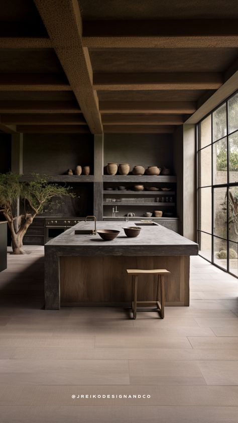 Wabi Sabi Kitchen, Wabi Sabi Design, Wabi Sabi Interior, Japandi Interior, Kitchen Concepts, Kitchen Inspiration Design, Japanese Kitchen, Küchen Design, Dream Home Design