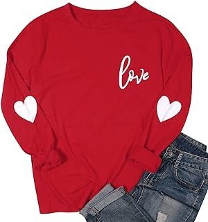 Amazon.com : valentines day tops for women 40th Birthday Shirts, Valentine's Day Outfit, Mama Sweatshirt, Valentines Day Shirts, Long Sleeve Tee Shirts, Running Tops, Funny Valentine, Graphic Tee Shirts, Ladies Day