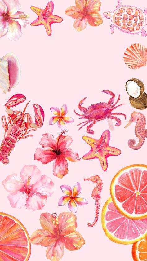 #summer #wallpaper Preppy Hibiscus Wallpaper, Cute Tropical Wallpapers, End Of Summer Aesthetic Wallpaper, Summer Coquette Wallpaper, Wallpaper Aesthetic Summer Vibes, Phone Backgrounds Spring, Preppy Backgrounds Phone Wallpapers, Wallpaper Iphone Summer Girly, Flower Wallpaper Ipad