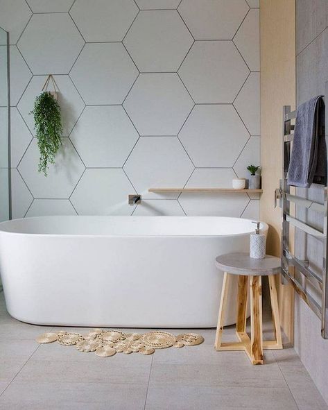 Get inspired with our HEXAGON BATHROOM TILE IDEAS. Our photos and images will get those creative juices flowing, taking your design ideas to the next level... #hexagonbathroomtileideas #hexagonbathroomtileideasfloor #hexagonbathroomwalltileideas #bathroomtileideasshowerhexagon #smallbathroomideashexagontile #grayhexagontilebathroomideas #hexagontileideas #bathroomtileideasfloorhexagon #hexagontiledesign #hexagontiledesignideas #hexagontileinspiration #hexagontilepatternsinspiration Large Hexagon Tile Bathroom, Bathroom Hexagon Tile, White Hexagon Tile Bathroom, Hexagon Bathroom Tile, Large Hexagon Tile, Hexagon Tile Bathroom Floor, Hexagon Bathroom, Hexagon Tile Bathroom, Unique Bathroom Design