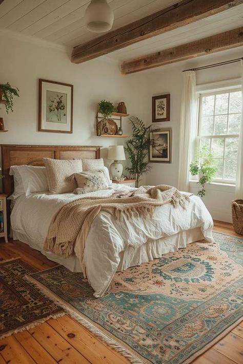 Boho Coastal Bedroom, Street Style Room, Headboard Inspiration, Cozy Boho Bedroom, Boho Bedrooms, Boho Chique, Bleached Wood, College Room, Coastal Bedrooms